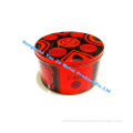 Red Metal Tin Tea Canisters Tinplate Containers For Coffe / Spices / Cake
